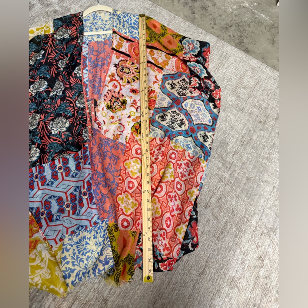 TD Collections Boho Paisley and Floral Colorful Patchwork Long Kimono - Picture 5 of 5